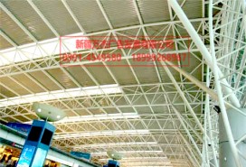 收费站顶棚施工实景图