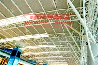 收费站顶棚施工实景图